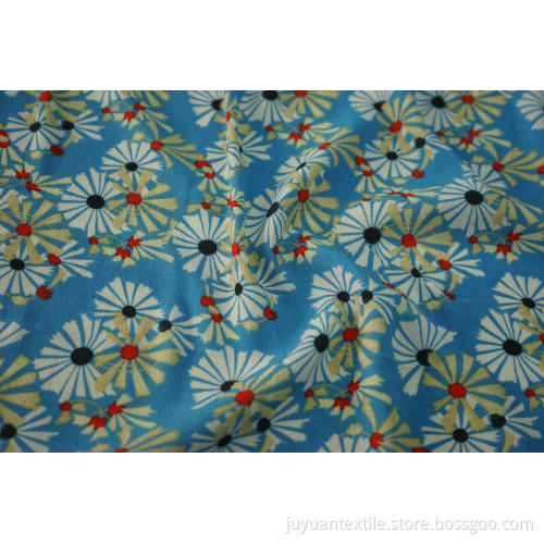 Viscose Crepe  Fashion  Chrysanthemum Print Fabric